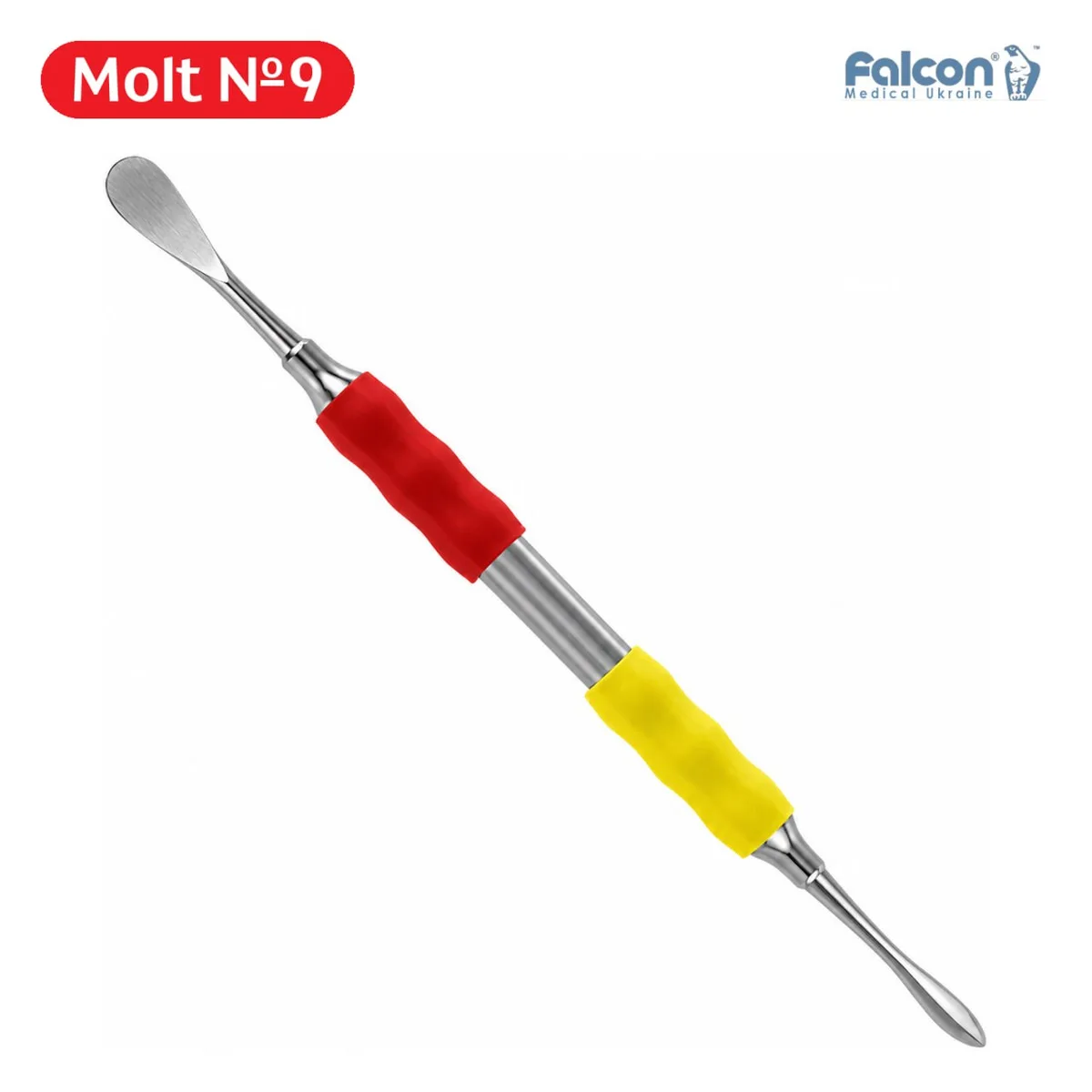 Периостальний елеватор Molt тип №9, двобічний, ручка Soft-Line, DP.666.094 (Falcon)