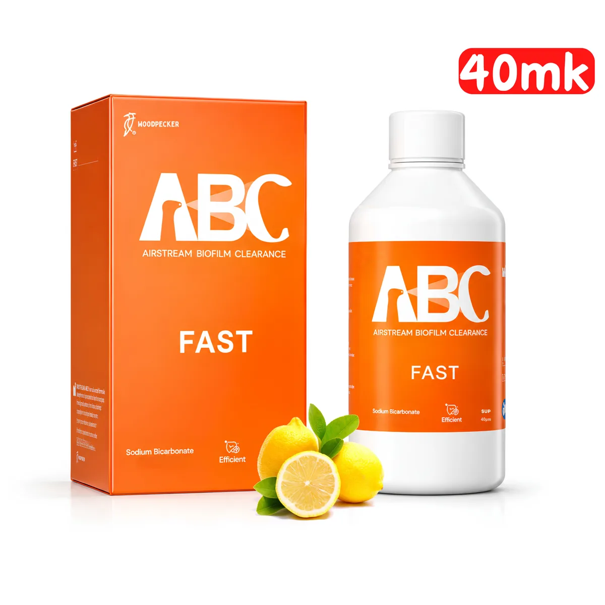 Порошок для Air Flow ABC FAST, 40 мкм, 300 г, зі смаком лимона (Woodpecker)